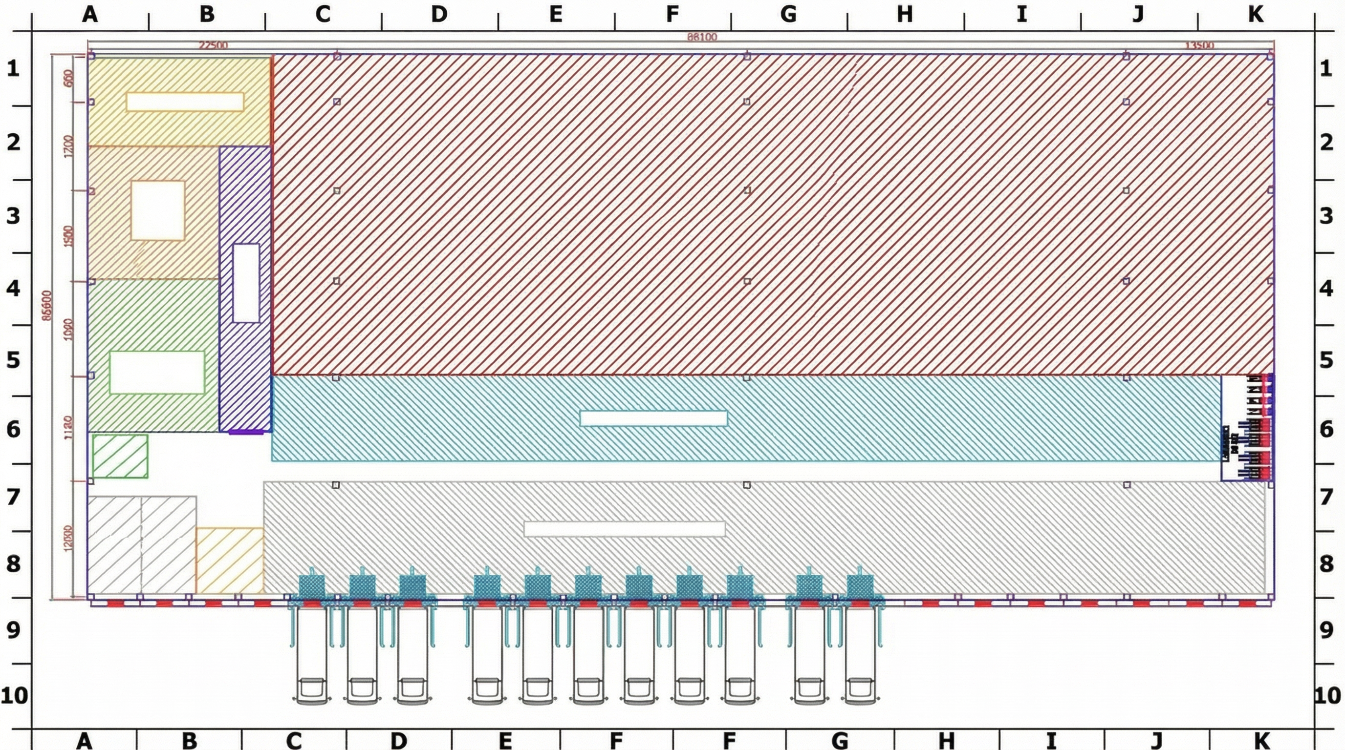 Plan ogólny magazynu (Masterplan)